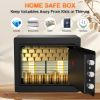 Picture of TNTANTS Electronic Digital Safe Box, 0.5 Cubic Feet Home Security Box for Office Hotel Business, Lock Box with Key Keypad for Cash Jewelry